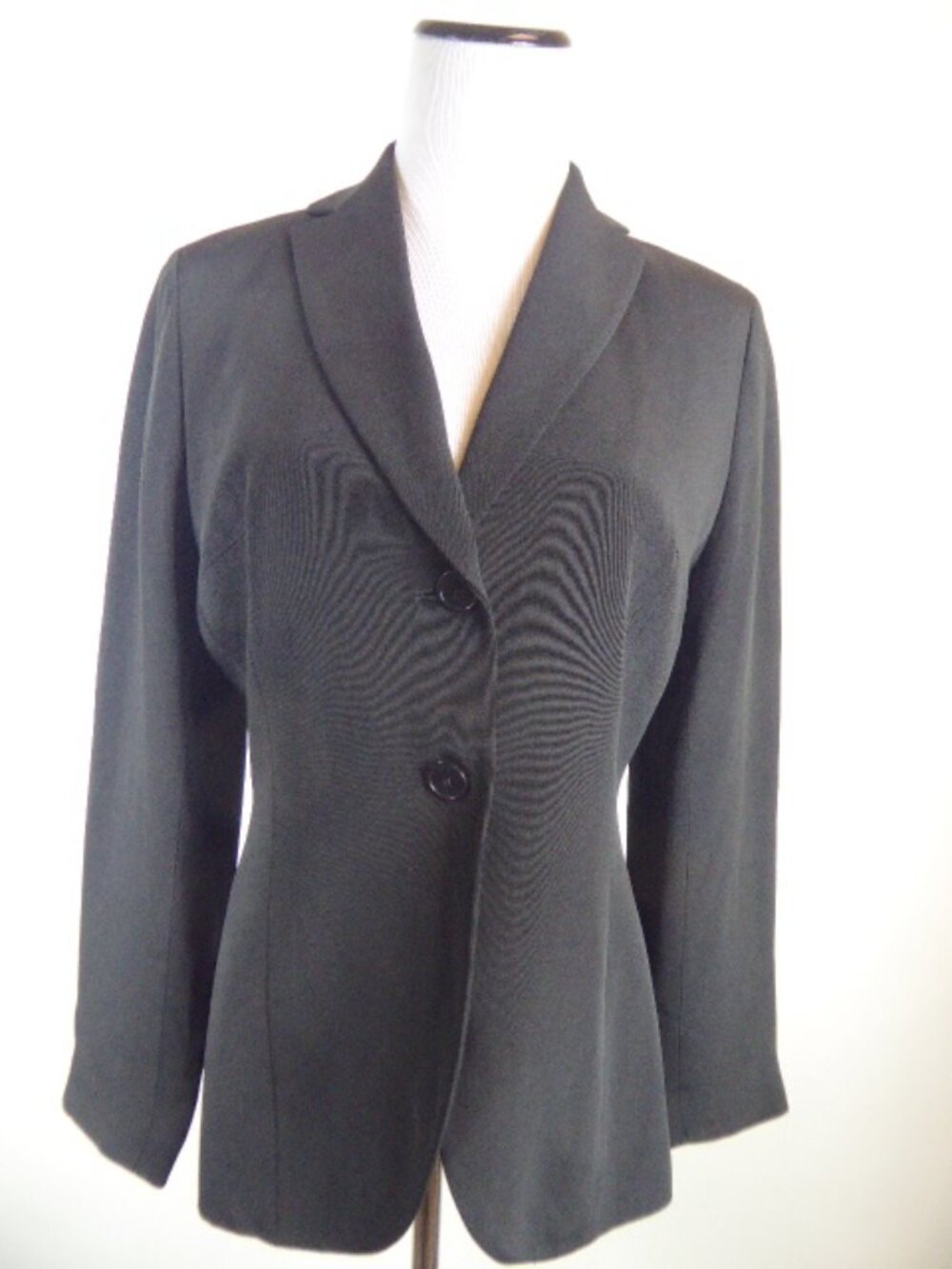 DESIGNER Black SILK FAILLE BLAZER M classic